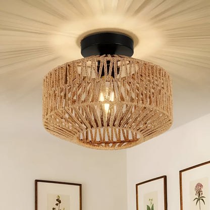 Solbaya | Handgevlochten rotan plafondlamp