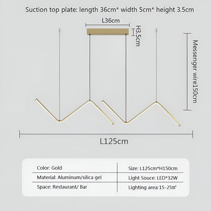 Luxurzi | Driehoekige LED-ophanging design – Moderne en luxueuze verlichting