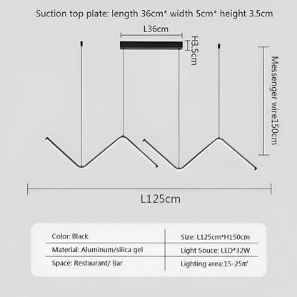 Luxurzi | Driehoekige LED-ophanging design – Moderne en luxueuze verlichting