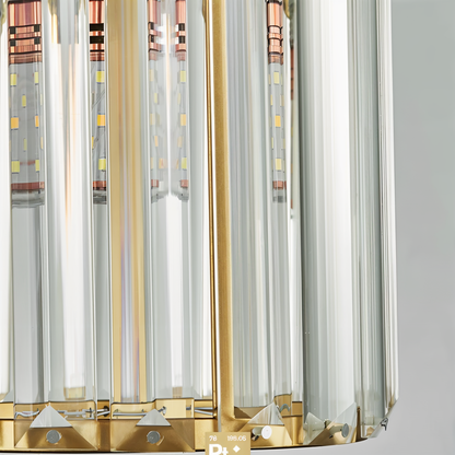 Auréalis | Vierkante Zwarte & Gouden Hanglamp met Kristaldetails