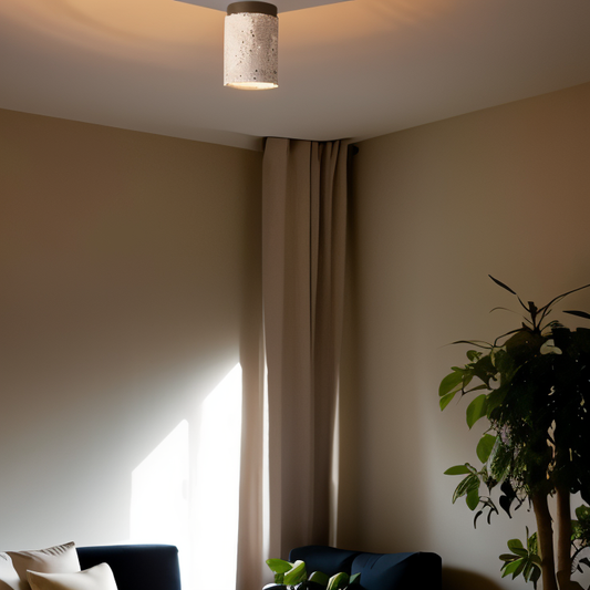 Travellis | LED-plafondlamp in travertin en hout