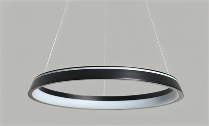 Lunessa | Suspension LED Circulaire Minimaliste – Noir & Blanc Épuré