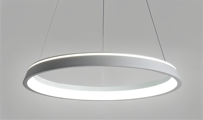 Lunessa | Suspension LED Circulaire Minimaliste – Noir & Blanc Épuré
