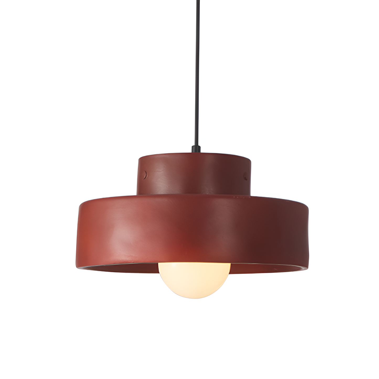 ResaLune | Ronde Hanglamp Stijl Wabi-Sabi Rood Macaron