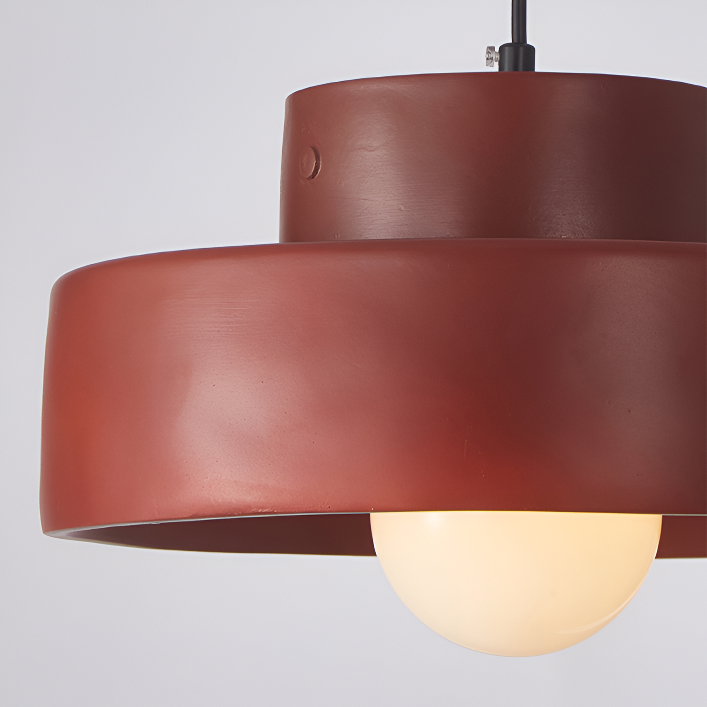ResaLune | Ronde Hanglamp Stijl Wabi-Sabi Rood Macaron