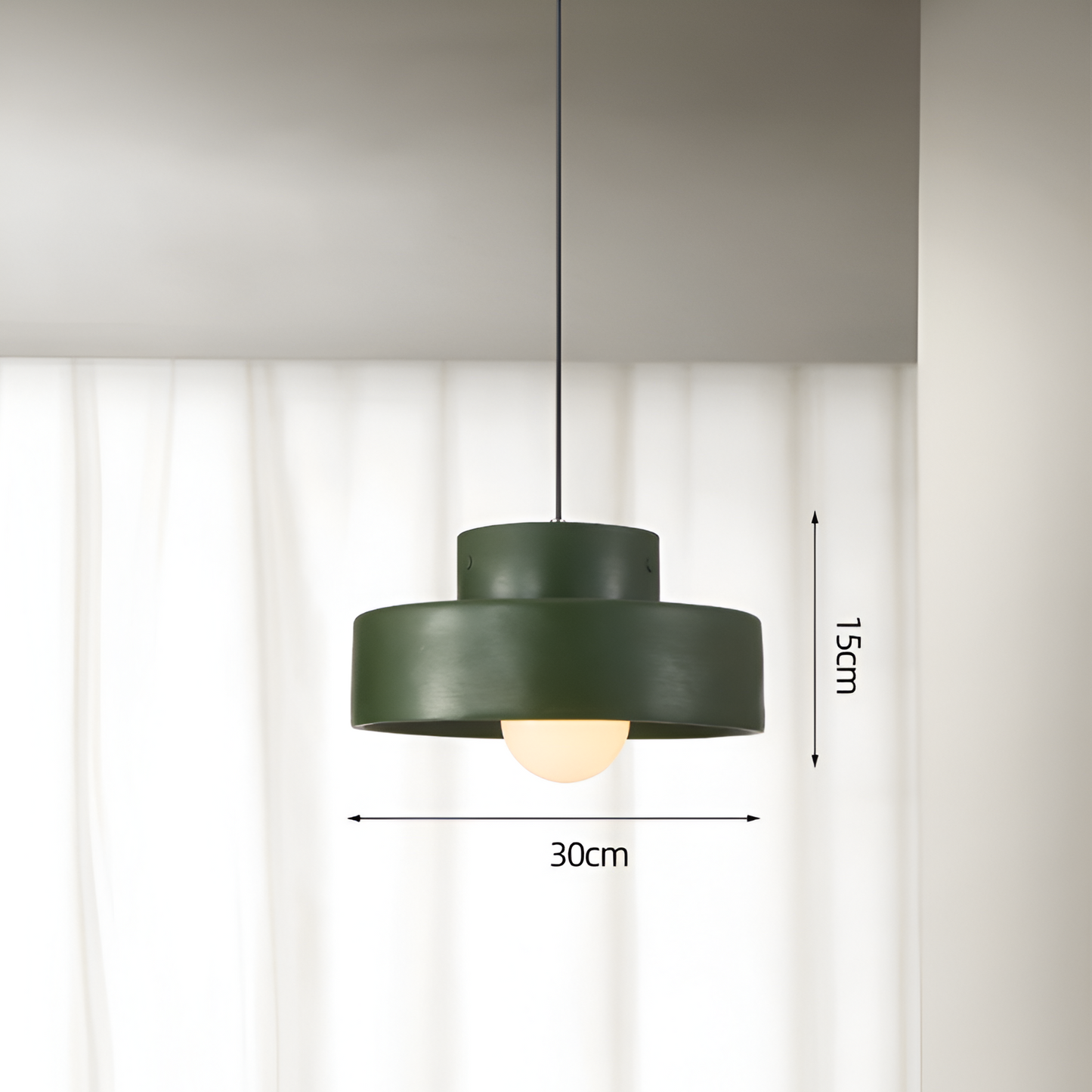 ResaLune | Ronde Hanglamp Stijl Wabi-Sabi Rood Macaron