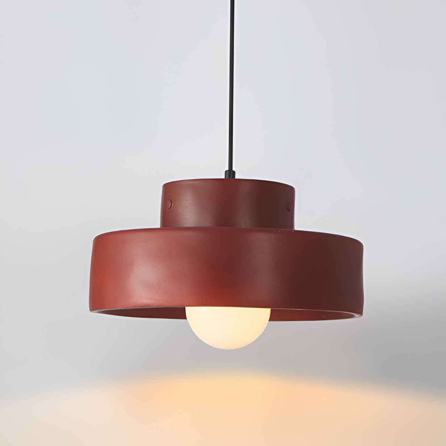 ResaLune | Ronde Hanglamp Stijl Wabi-Sabi Rood Macaron