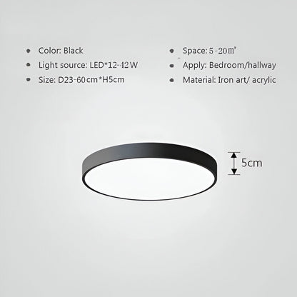 Veloura | Ultradunne Ronde LED Plafondlamp – Macaron Design