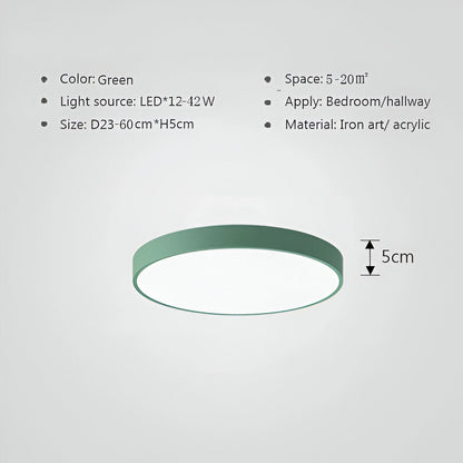 Veloura | Ultradunne Ronde LED Plafondlamp – Macaron Design
