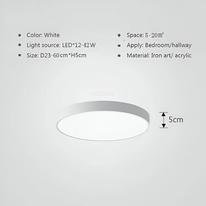 Veloura | Ultradunne Ronde LED Plafondlamp – Macaron Design