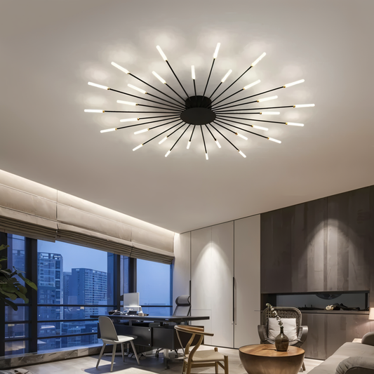 SpiraBright | LED Plafondlamp Noord-Europees met Vuurwerk Design
