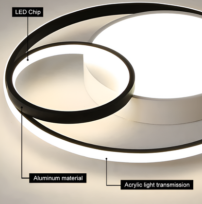 Cirquella | Ronde Dimbare LED Plafondlamp met Drievoudige Ring