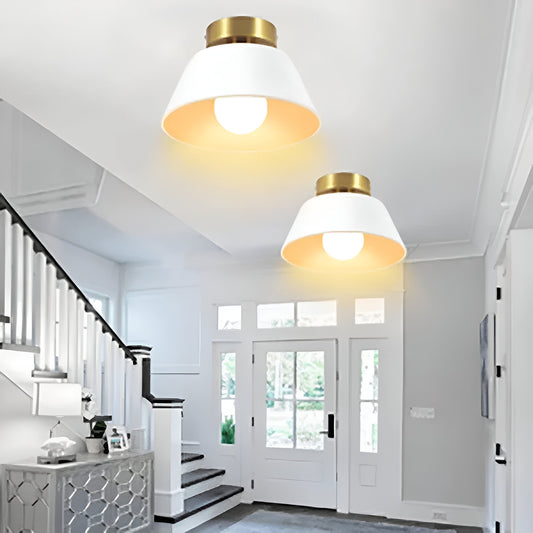 Retrovia | LED metalen plafondlamp vintage stijl zwart & wit