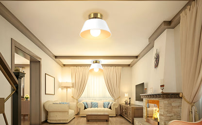 Retrovia | Plafonnier Métallique LED Style Vintage Noir & Blanc