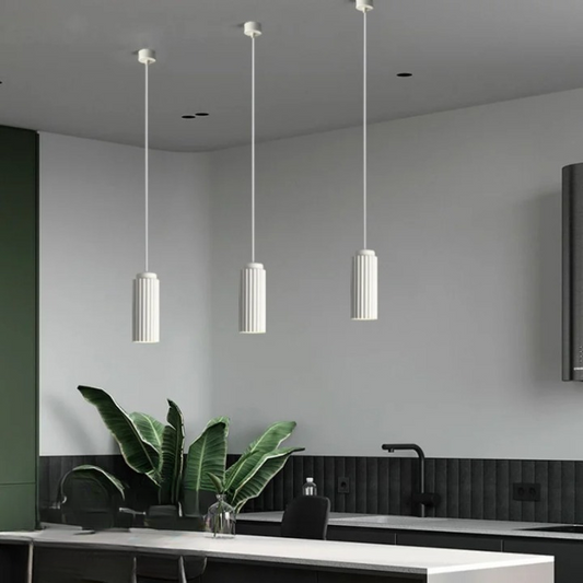 GlassoWave | Cilindrische ophanging van glas en metaal in Scandinavisch design