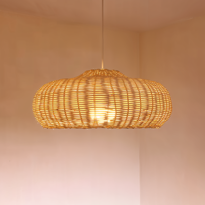 Solbaya | Suspension Artisanale en Rotin Tressé – Style Vintage Naturel