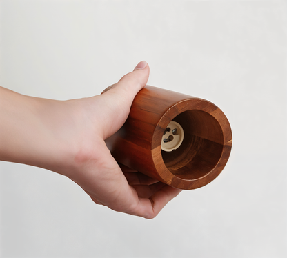TimberGlow | Cilindrische hanglamp van essen- of acaciahout