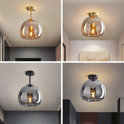 Vintara | Moderne plafondlamp en koperen glas