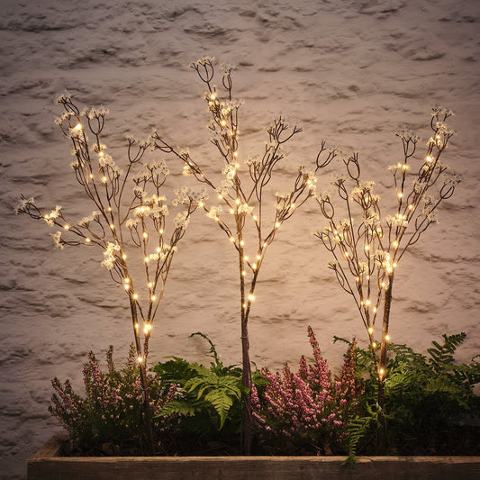 BLOSSERA TWIGS – Set van lichtgevende takken met witte bloemen