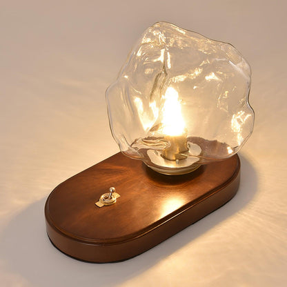 GlacierStone – Lampe de Table en Verre Imitation Pierre de Glace