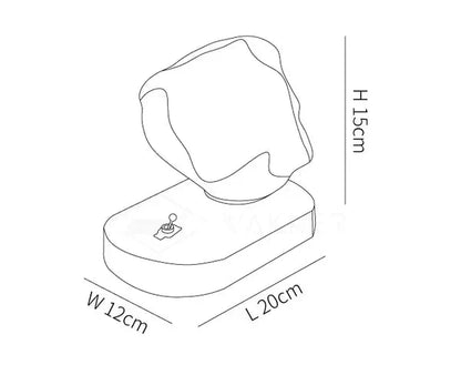 GlacierStone – Lampe de Table en Verre Imitation Pierre de Glace