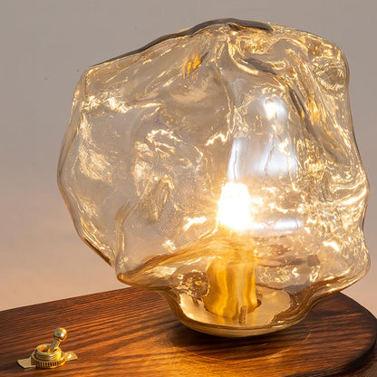 GlacierStone – Lampe de Table en Verre Imitation Pierre de Glace