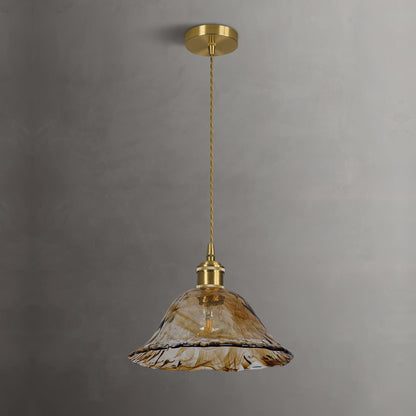 AmberHaven – Suspension Vintage en Verre Brun