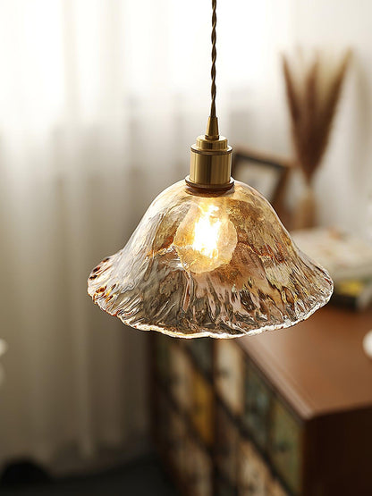 AmberHaven – Suspension Vintage en Verre Brun