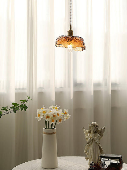 AmberHaven – Suspension Vintage en Verre Brun