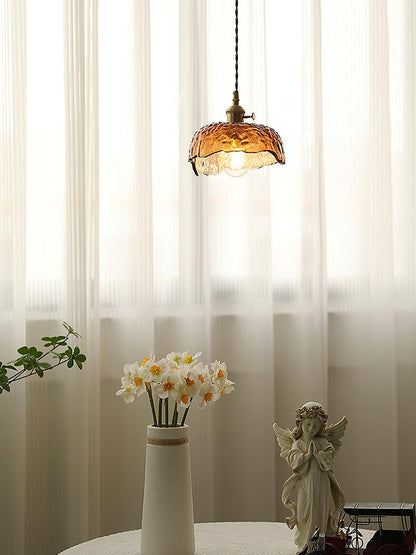 AmberHaven – Suspension Vintage en Verre Brun
