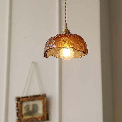AmberHaven – Suspension Vintage en Verre Brun