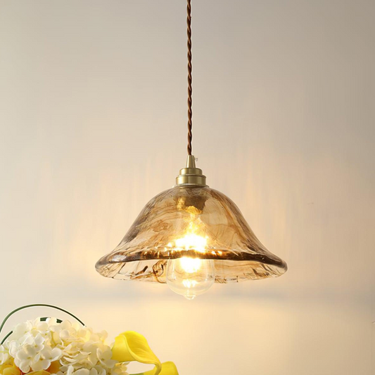 AmberHaven – Ophanging Vintage en Bruin Glas