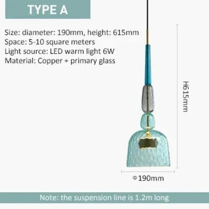VivaLume | Hanglamp en Gekleurd Glas voor Warme Sfeer