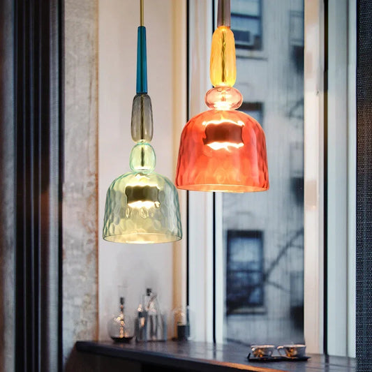 VivaLume | Hanglamp en Gekleurd Glas voor Warme Sfeer