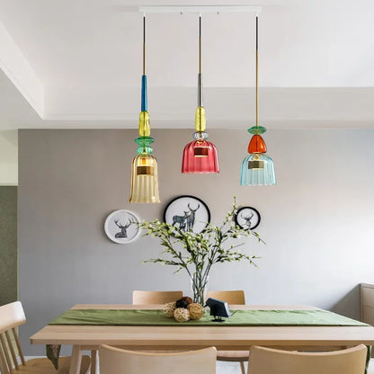 VivaLume | Hanglamp en Gekleurd Glas voor Warme Sfeer