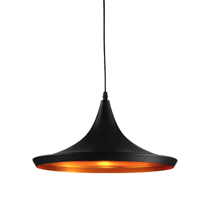Geomora | Moderne geometrische LED-hanglamp in zwart en wit aluminium