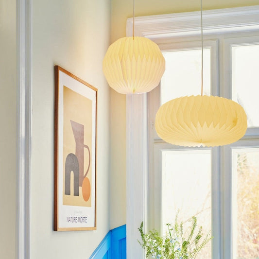 SoftGlow | Plafondlamp Abat-jour van Papier in Retrostijl