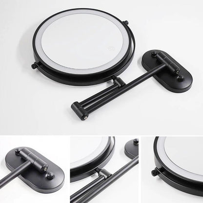 NoirVision – Oplaadbare Zwarte LED Vergrotende Spiegel voor Make-up en Badkamer