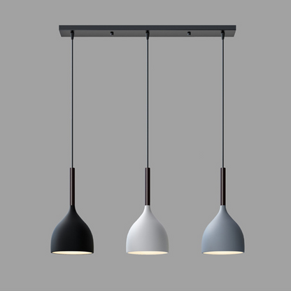 Triplum | Moderne hanglamp met drie lampen in hars