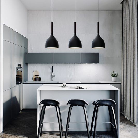 Triplum | Moderne hanglamp met drie lampen in hars