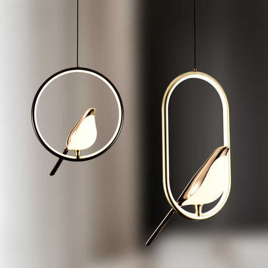 Ophangingsontwerp Sculpturaal Goudkleurig | LumiAile