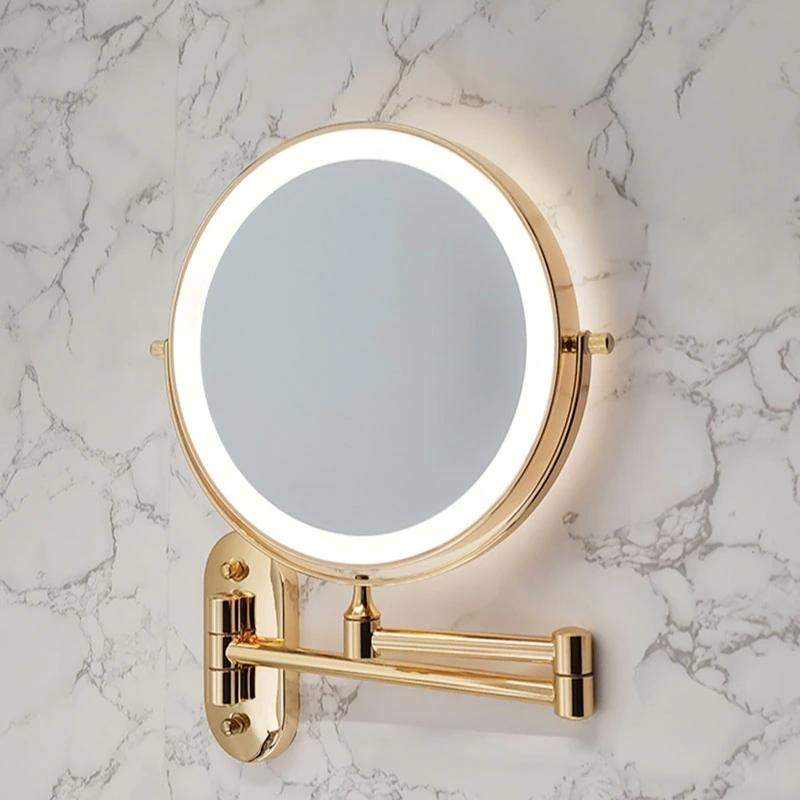RadiantGaze – Oplaadbare LED Vergrotende Spiegel voor Make-up en Badkamer