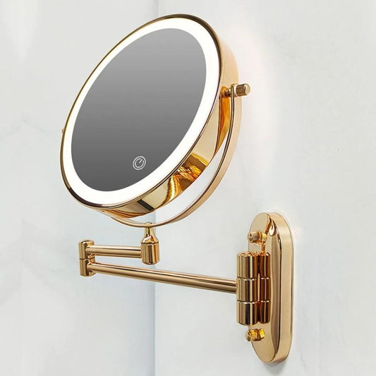 RadiantGaze – Oplaadbare LED Vergrotende Spiegel voor Make-up en Badkamer
