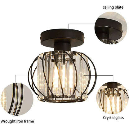 Glacera | Plafondlamp Glas & Metaal in Noordse Stijl