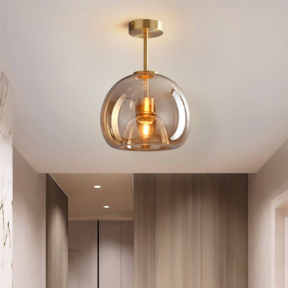 Vintara | Moderne plafondlamp en koperen glas
