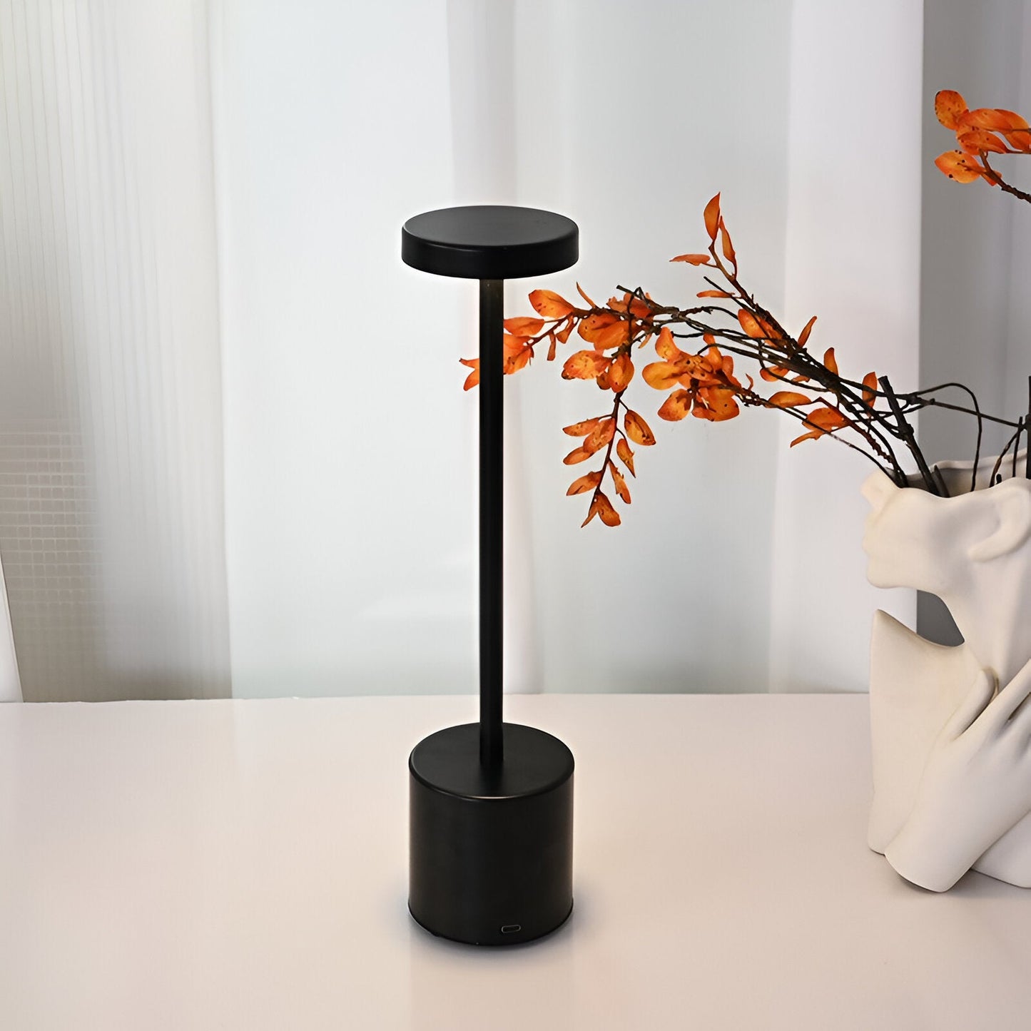 LumiRétro – Lampe de Table LED Vintage avec Recharge USB
