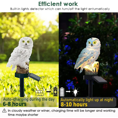 Owlora – Duo van Uil Zonnepanelenlampen voor Tuin