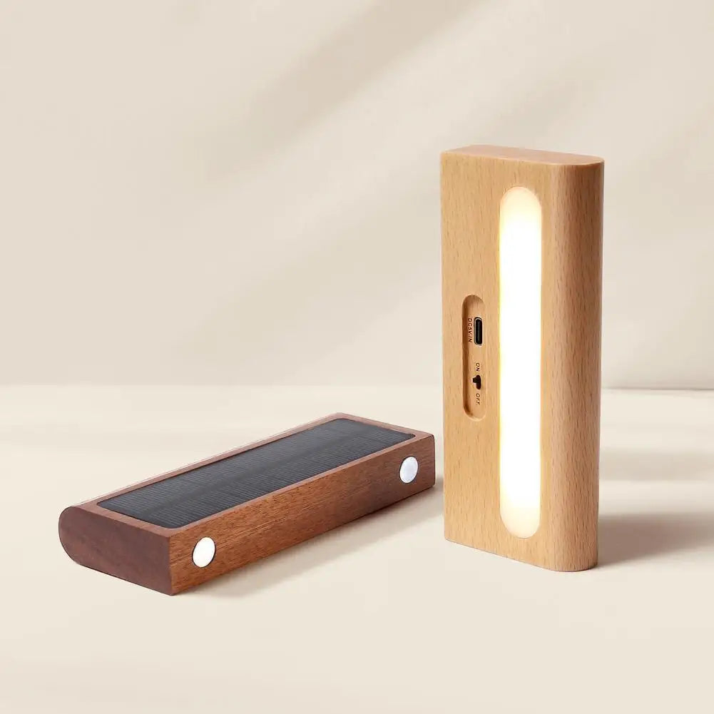 LumiBois – Oplaadbare Zonne-Wandlamp voor Buiten Sfeer