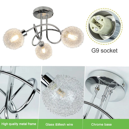 Orbelya | Moderne plafondlamp met 3 glazen bollen