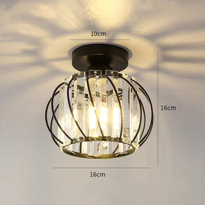 Glacera | Plafondlamp Glas & Metaal in Noordse Stijl